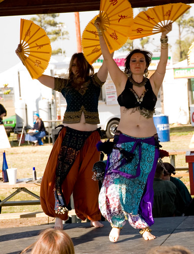 Two Belly Dancers performing at Norman, OK Medieval Fair