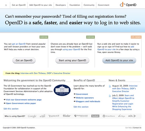 OpenID Foundation website redesign