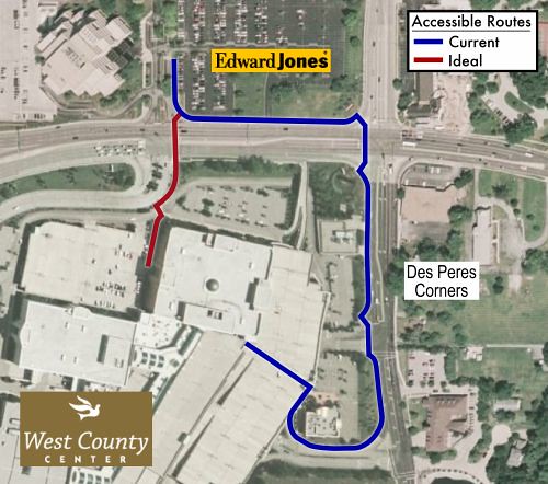 Accessible routes to West County Center