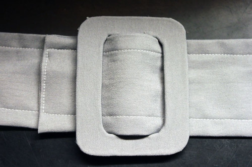 fabric-covered belt buckle