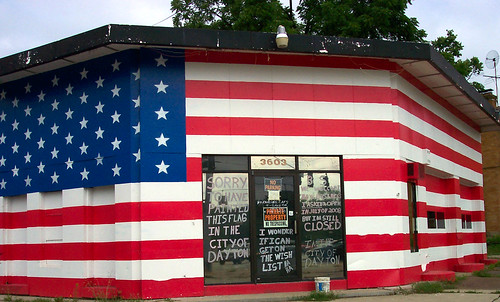 Sorry to have painted this flag in the city of Dayton. I wonder if I can get on the wish list. Ha Ha. BS we welcome new businesses. I asked to open in July of 2008 but I'm still closed in the city of Dayton.