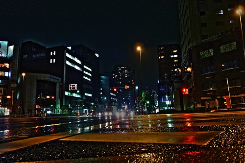 Kasuga Intersection of rain