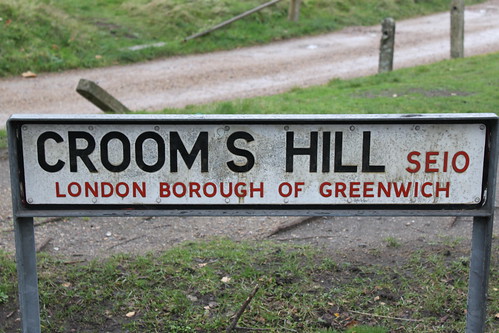 Corrected Crooms Hill sign in Greenwich