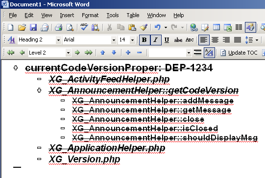 Microsoft Word's Outline View