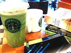 Green Tea Frap and Good Snacks on Sunny Sunday Afternoon