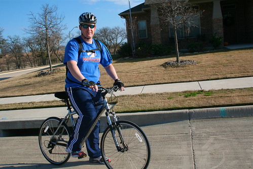 Trey before his 10m bike ride