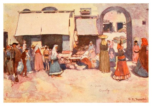 002-Una tienda en el viejo Oporto-Through Portugal 1907- A.S. Forrest