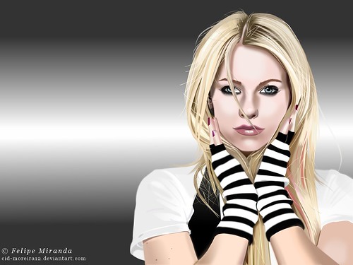 Desenho vetorial Avril Lavigne