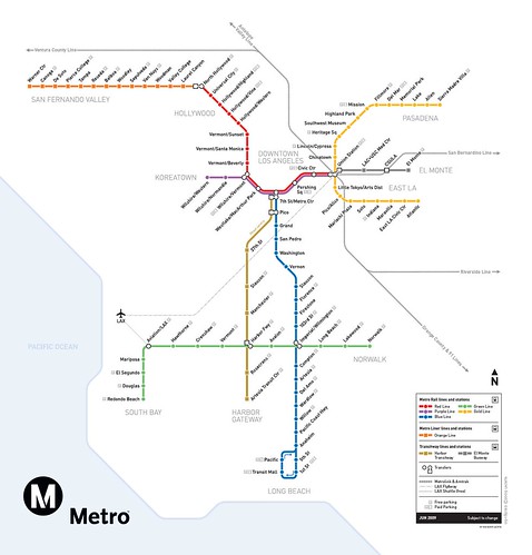 Metro Rail System Map- June 2009