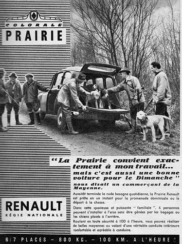 Publicit RENAULT Prairie Publi e l'occasion du Salon de Paris en octobre