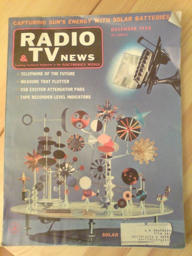 The Eames's Solar Do-Nothing Toy on the cover of Radio & TV News, Dec. 1958