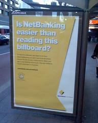 NetBank is easier than billboards?