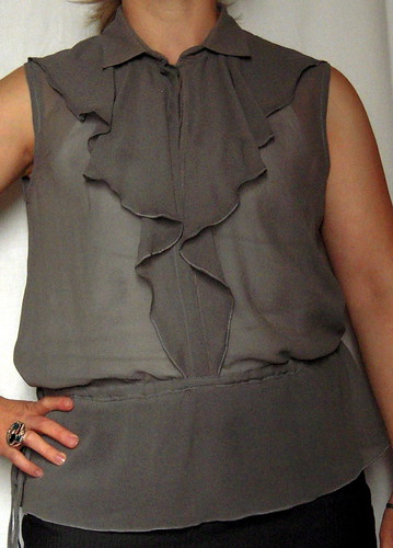 Sleeveless Blouse with Flounce from BWOF