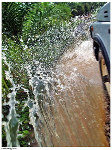 Water Splash on the road..