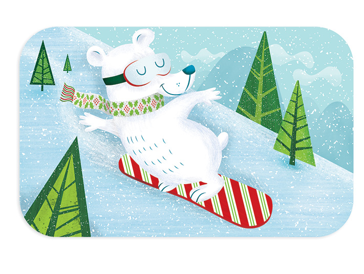 Target Gift Card: Snowboarding Bear