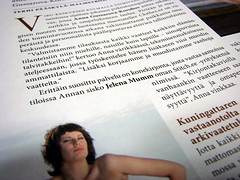 about me in Finnish magazine