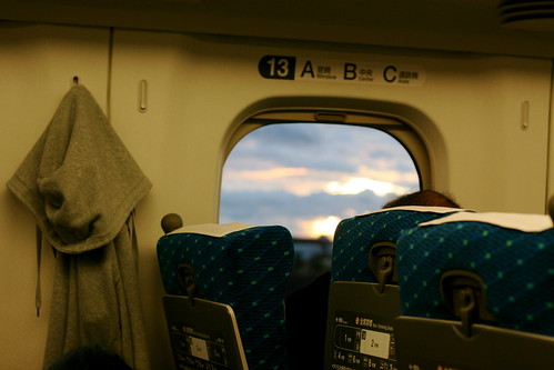 Sunset from the Bullet Train