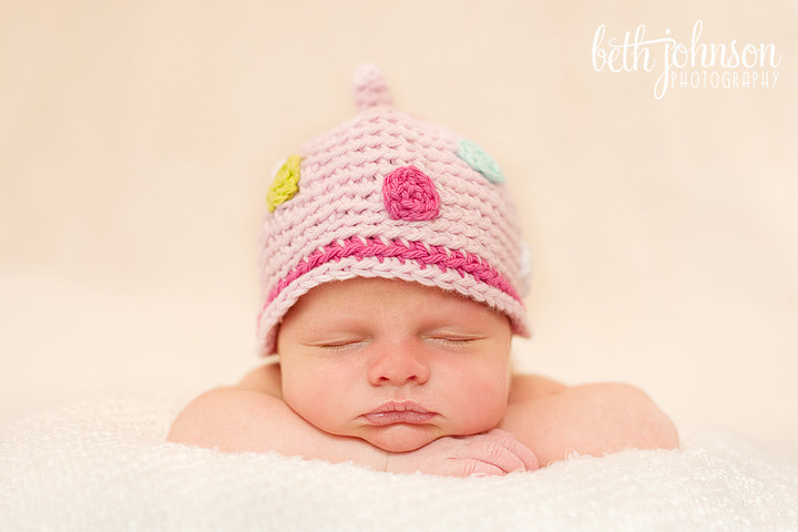 newborn baby girl in pixie elf hat tallahassee