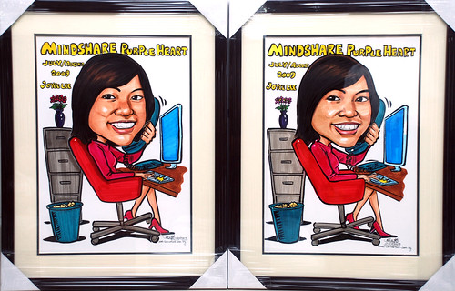 Caricatures for Mindshare with frames