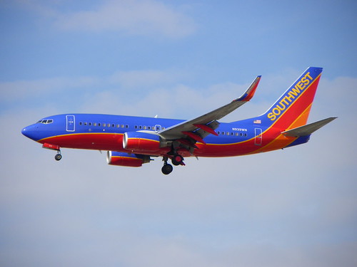 Southwest plane landing at Chicago Midway