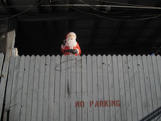 Santa is in town. And couldnt park the raindeers.