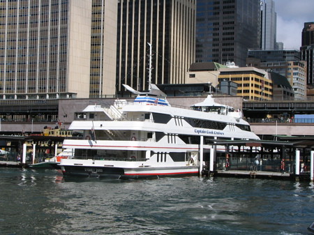 One of the many ferries in the quay