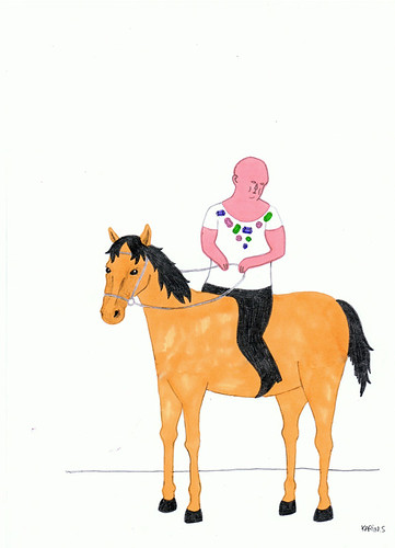 Weird guy on a horse