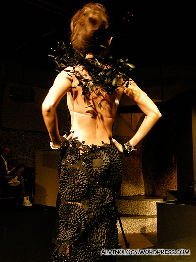 Back view of the gown