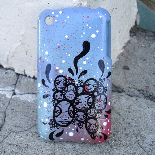 handpainted iphone cell phone case