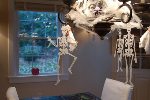 Halloween 2009: Spooky chandelier.