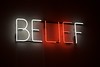 Belief - Neon sculpture by Joe Rees