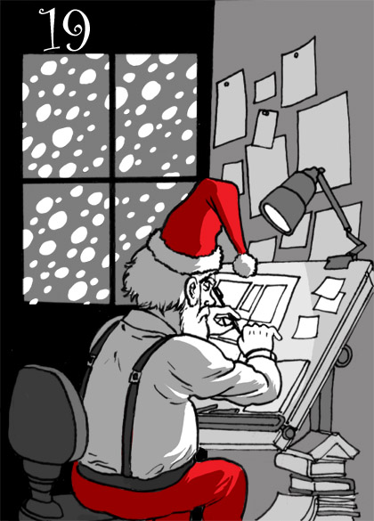 Overworked Artist Santa