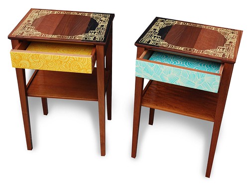 Hand Made Recycled Side Tables/Drawers