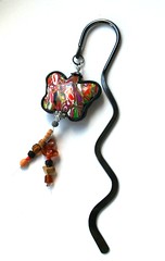 Bookmark with polymer clay butterfly