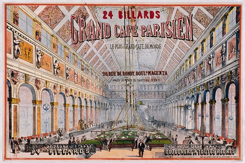 001- Gran Cafe Parisien 24 billares el mayor cafe del mundo- principios siglo XIX