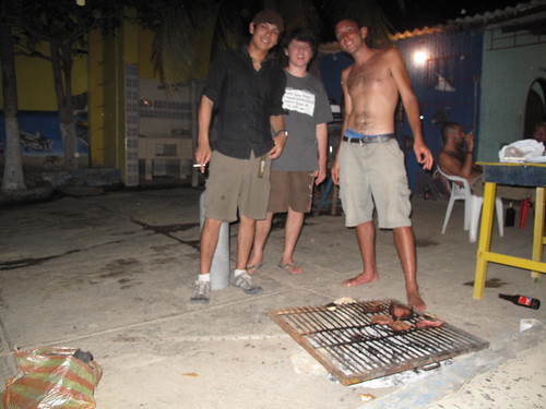 BBQing with the Isrealy dive instructor - argentina style.