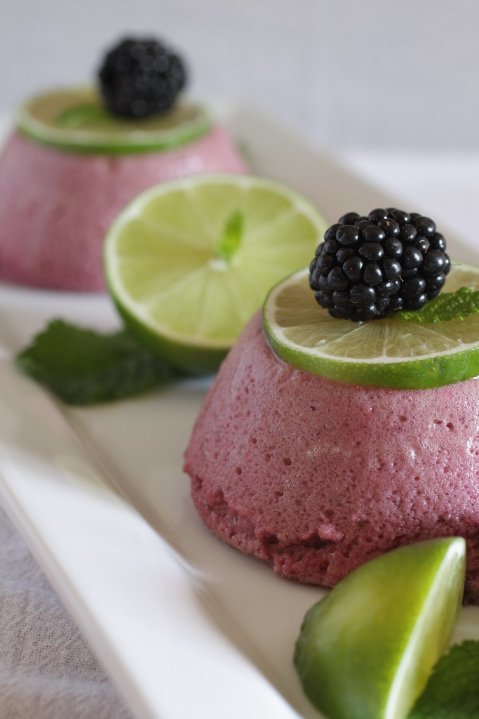 blackberry lime pudding cakes