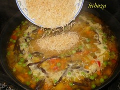 arroz con verduras-añadir arroz