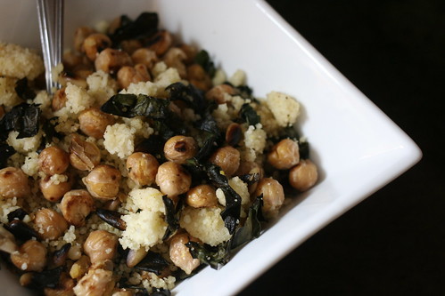 chickpea & swiss chard with couscous