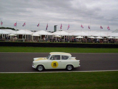 St Mary's Trophy race Ford Anglia At Good Wood Revival