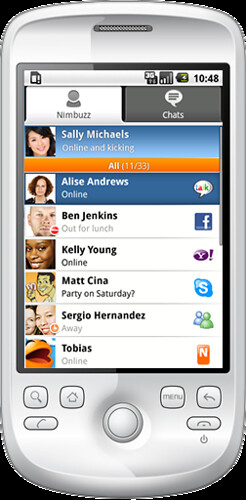 Nimbuz android mensajeria hotmail gtalk facebook