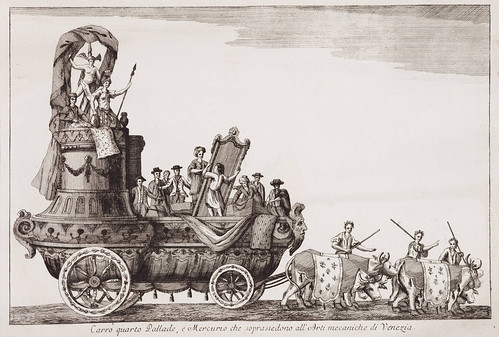 003- Cuarta carroza representado a Palas y Mercurio como dioses del Arte Mecanico en Venecia- Currus triumphales ad adventum clarissimorum Moschoviae 1782