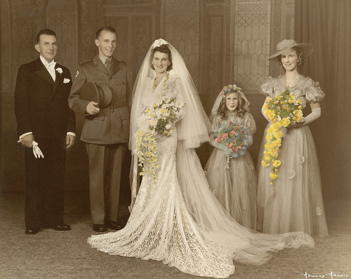 Norma Bissaker and Frank Bissaker on their wedding day, 1941