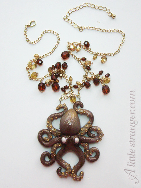 Finished Octopus necklace