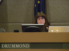 Harriet Drummond at the July 7 Assembly meeting - voted yes on AO 64