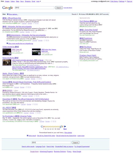 Google Search Results for 2012 - 10/06/09