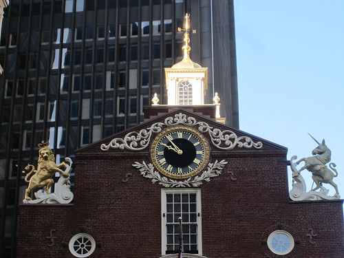 The lion and the unicorn at Old State House