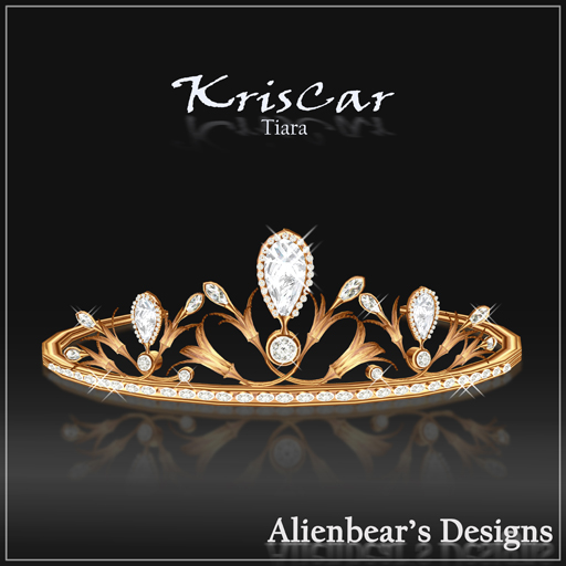 KrisCar Gold Tiara white