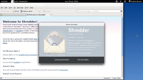 Shredder (Thunderbird en version de développement) en 7.0 pré-alpha1 ?