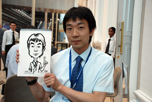Caricature live sketching for Tetra 60th Anniversary - 3